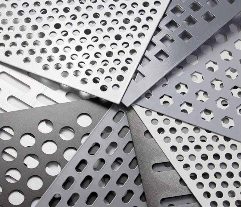 Chrome mesh steel perforate metal texture seamless 10542